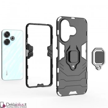 Sustiprintas dėklas 4in1 - juodas (Xiaomi Redmi 13/Redmi Note 13R/Poco M6 4G)